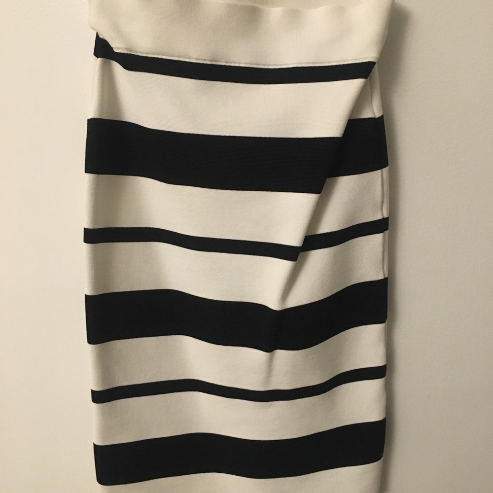 Bcbg striped bandage skirt